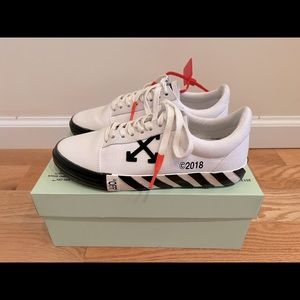 Off-White Striped Low Top Sneakers